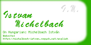 istvan michelbach business card